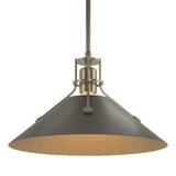 Hubbardton Forge 2022 Soft Gold Oil Rubbed Bronze Multi Henry Medium Steel Shade Pendant