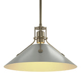 Hubbardton Forge 2022 Soft Gold Vintage Platinum Multi Henry Medium Steel Shade Pendant