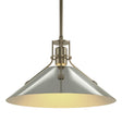 Hubbardton Forge 2022 Soft Gold Sterling Multi Henry Medium Steel Shade Pendant