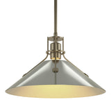 Hubbardton Forge 2022 Soft Gold Sterling Multi Henry Medium Steel Shade Pendant