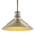Hubbardton Forge 2022 Soft Gold Modern Brass Multi Henry Medium Steel Shade Pendant