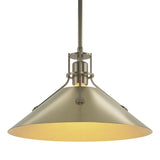 Hubbardton Forge 2022 Soft Gold Modern Brass Multi Henry Medium Steel Shade Pendant