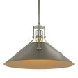 Hubbardton Forge 2022 Sterling Dark Smoke Multi Henry Medium Steel Shade Pendant