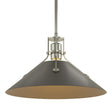 Hubbardton Forge 2022 Sterling Black Multi Henry Medium Steel Shade Pendant