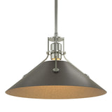 Hubbardton Forge 2022 Sterling Oil Rubbed Bronze Multi Henry Medium Steel Shade Pendant