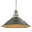 Hubbardton Forge 2022 Sterling Natural Iron Multi Henry Medium Steel Shade Pendant