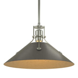 Hubbardton Forge 2022 Sterling Natural Iron Multi Henry Medium Steel Shade Pendant