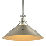 Hubbardton Forge 2022 Sterling Soft Gold Multi Henry Medium Steel Shade Pendant