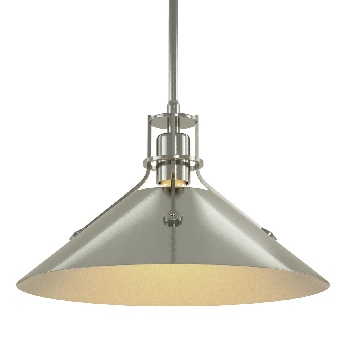 Hubbardton Forge 2022 Sterling Sterling Multi Henry Medium Steel Shade Pendant