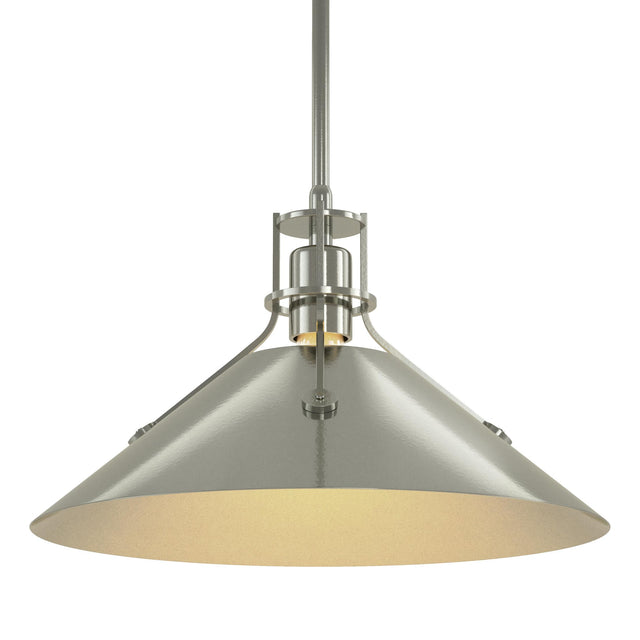 Hubbardton Forge 2022 Sterling Sterling Multi Henry Medium Steel Shade Pendant