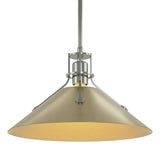 Hubbardton Forge 2022 Sterling Modern Brass Multi Henry Medium Steel Shade Pendant