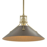 Hubbardton Forge 2022 Modern Brass Bronze Multi Henry Medium Steel Shade Pendant