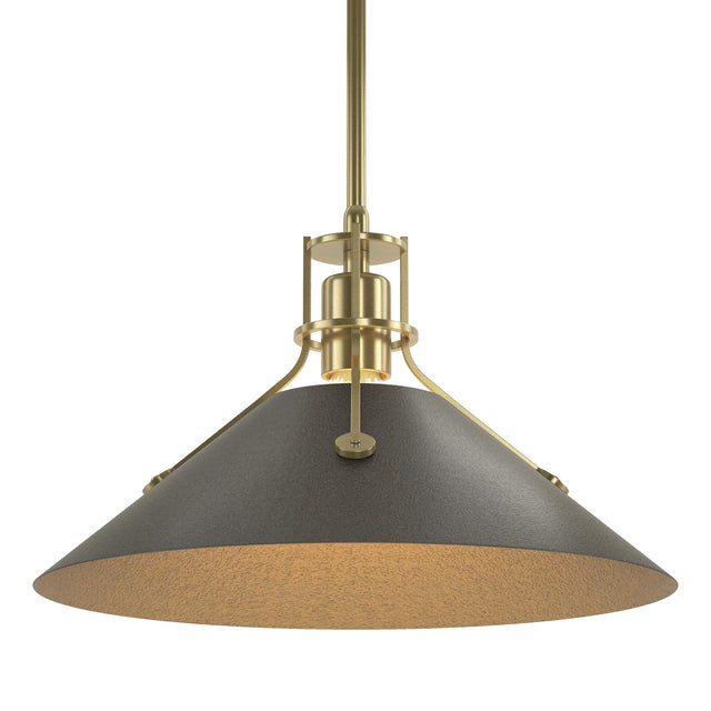 Hubbardton Forge 2022 Modern Brass Oil Rubbed Bronze Multi Henry Medium Steel Shade Pendant