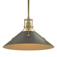 Hubbardton Forge 2022 Modern Brass Natural Iron Multi Henry Medium Steel Shade Pendant