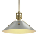 Hubbardton Forge 2022 Modern Brass Vintage Platinum Multi Henry Medium Steel Shade Pendant