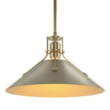 Hubbardton Forge 2022 Modern Brass Soft Gold Multi Henry Medium Steel Shade Pendant