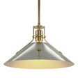 Hubbardton Forge 2022 Modern Brass Sterling Multi Henry Medium Steel Shade Pendant