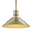 Hubbardton Forge 2022 Modern Brass Modern Brass Multi Henry Medium Steel Shade Pendant