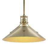 Hubbardton Forge 2022 Modern Brass Modern Brass Multi Henry Medium Steel Shade Pendant