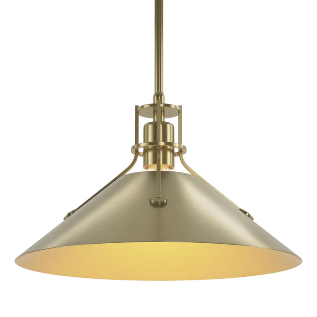 Hubbardton Forge 2022 Modern Brass Modern Brass Multi Henry Medium Steel Shade Pendant