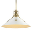 Hubbardton Forge 2022 Modern Brass White Multi Henry Medium Steel Shade Pendant