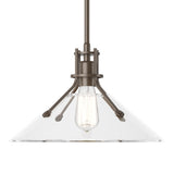 Hubbardton Forge 2022 Bronze Clear Glass (ZM) Multi Henry Medium Glass Shade Pendant