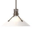 Hubbardton Forge 2022 Bronze Frosted Glass (FD) Multi Henry Medium Glass Shade Pendant