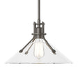 Hubbardton Forge 2022 Dark Smoke Clear Glass (ZM) Multi Henry Medium Glass Shade Pendant