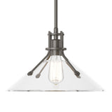 Hubbardton Forge 2022 Dark Smoke Clear Glass (ZM) Multi Henry Medium Glass Shade Pendant