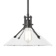 Hubbardton Forge 2022 Black Clear Glass (ZM) Multi Henry Medium Glass Shade Pendant