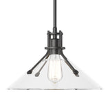 Hubbardton Forge 2022 Black Clear Glass (ZM) Multi Henry Medium Glass Shade Pendant
