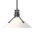 Hubbardton Forge 2022 Black Frosted Glass (FD) Multi Henry Medium Glass Shade Pendant