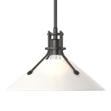 Hubbardton Forge 2022 Black Frosted Glass (FD) Multi Henry Medium Glass Shade Pendant