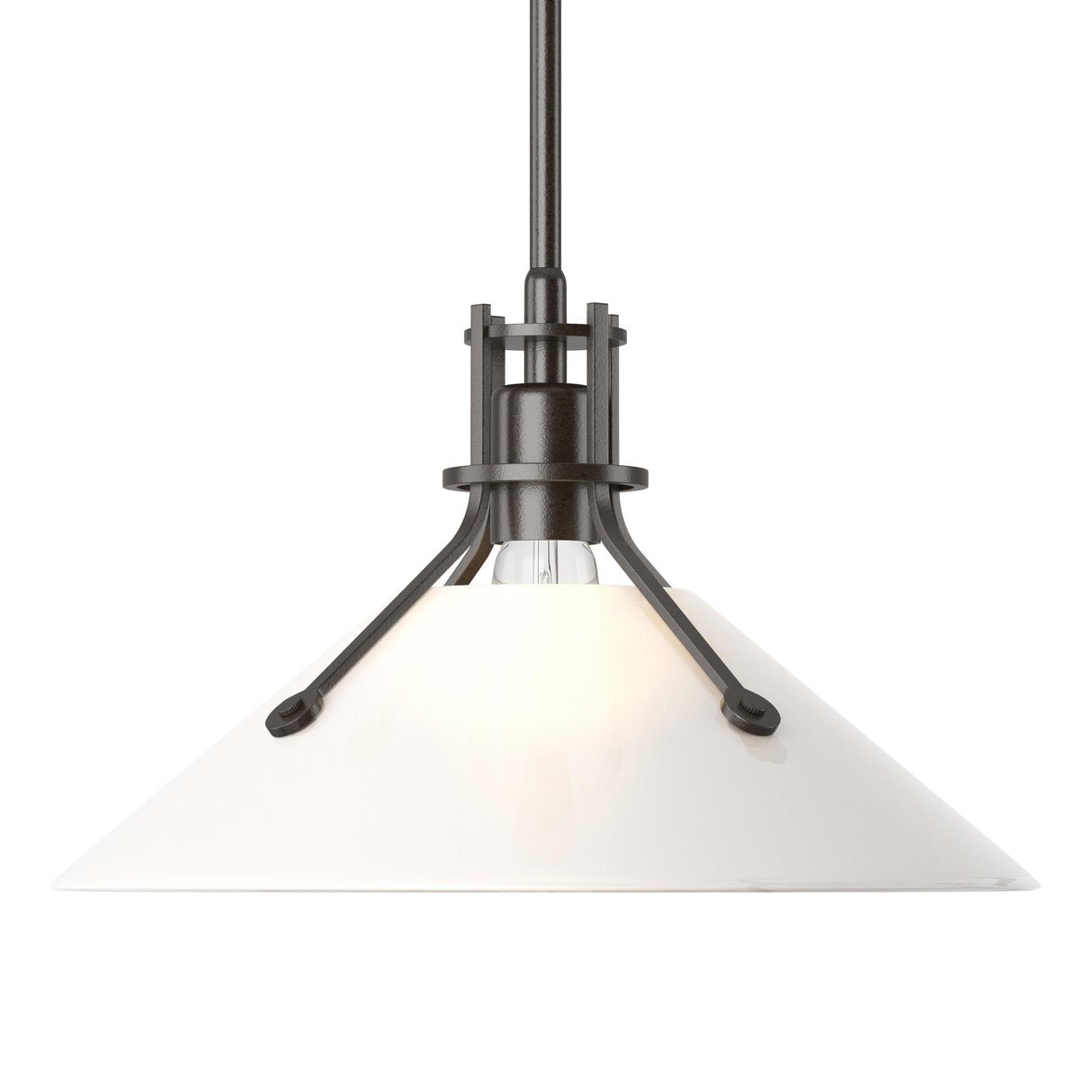 Hubbardton Forge 2022 Oil Rubbed Bronze Frosted Glass (FD) Multi Henry Medium Glass Shade Pendant