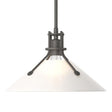 Hubbardton Forge 2022 Natural Iron Frosted Glass (FD) Multi Henry Medium Glass Shade Pendant