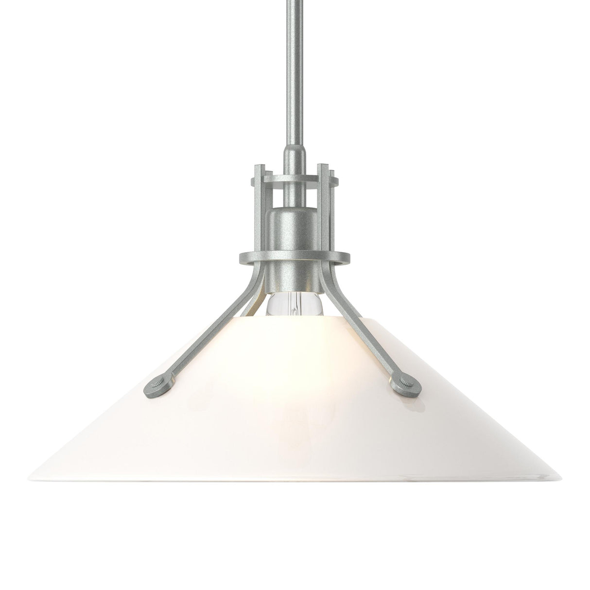 Hubbardton Forge 2022 Vintage Platinum Frosted Glass (FD) Multi Henry Medium Glass Shade Pendant