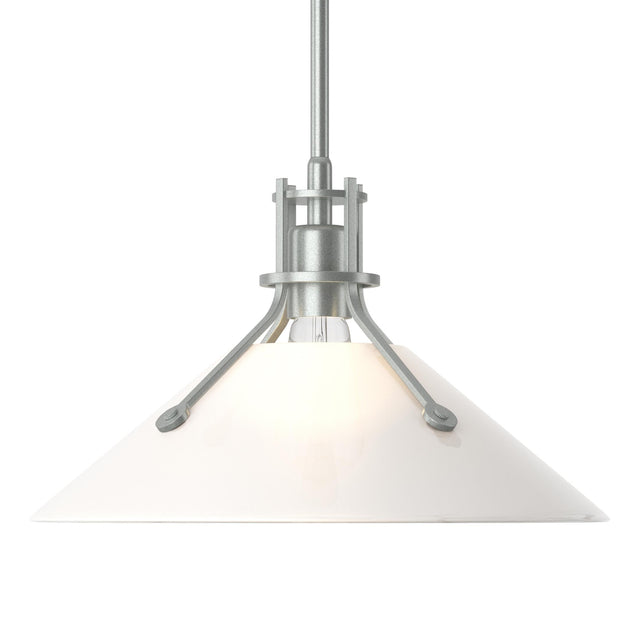 Hubbardton Forge 2022 Vintage Platinum Frosted Glass (FD) Multi Henry Medium Glass Shade Pendant