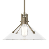 Hubbardton Forge 2022 Soft Gold Clear Glass (ZM) Multi Henry Medium Glass Shade Pendant