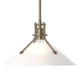 Hubbardton Forge 2022 Soft Gold Frosted Glass (FD) Multi Henry Medium Glass Shade Pendant