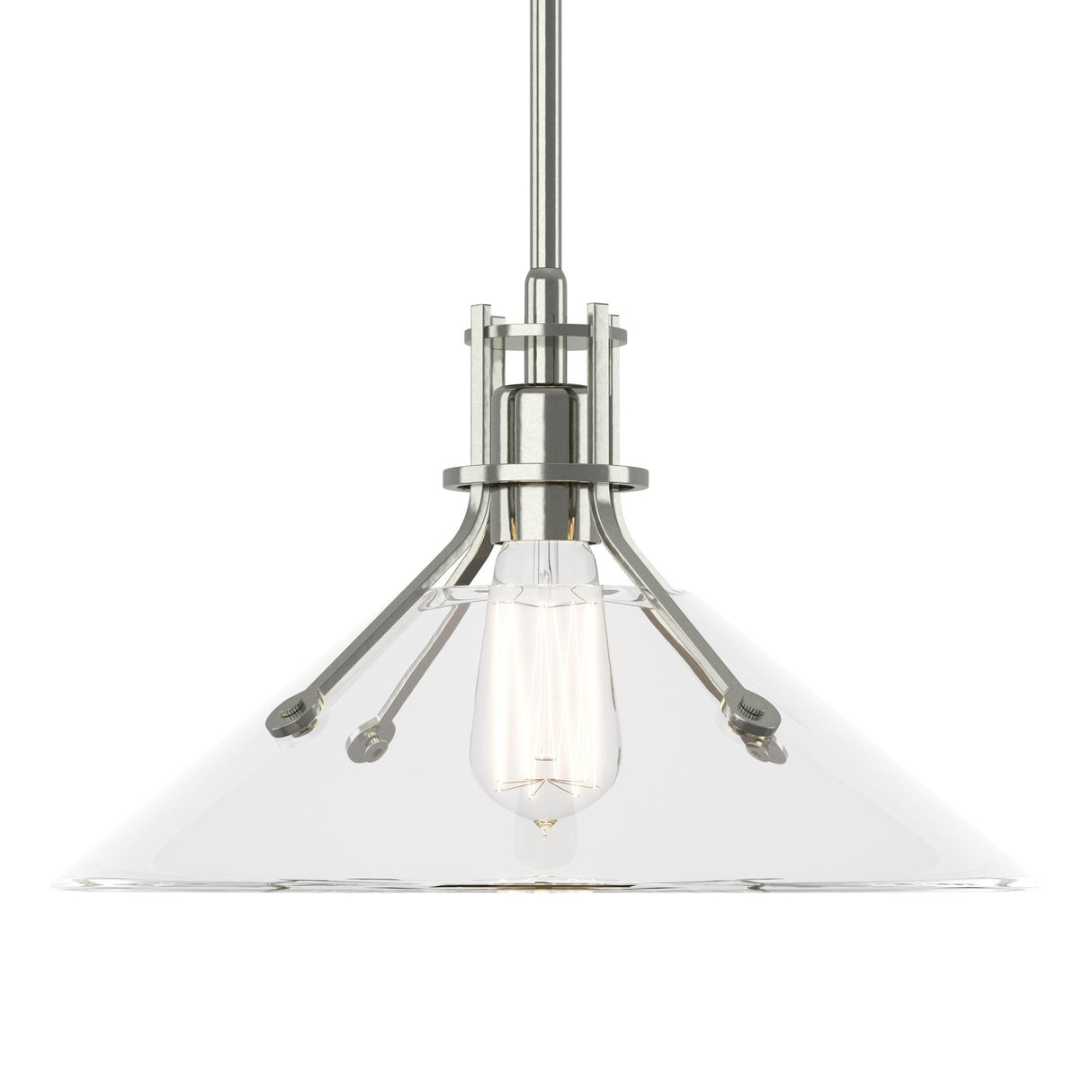 Hubbardton Forge 2022 Sterling Clear Glass (ZM) Multi Henry Medium Glass Shade Pendant