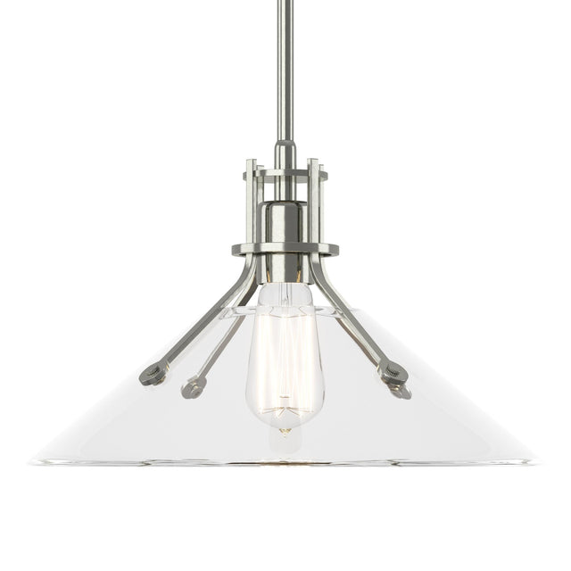 Hubbardton Forge 2022 Sterling Clear Glass (ZM) Multi Henry Medium Glass Shade Pendant