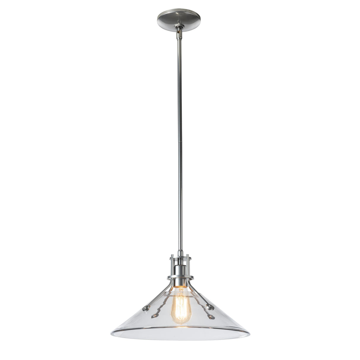Hubbardton Forge 2022 Sterling Clear Glass (ZM) Multi Henry Medium Glass Shade Pendant