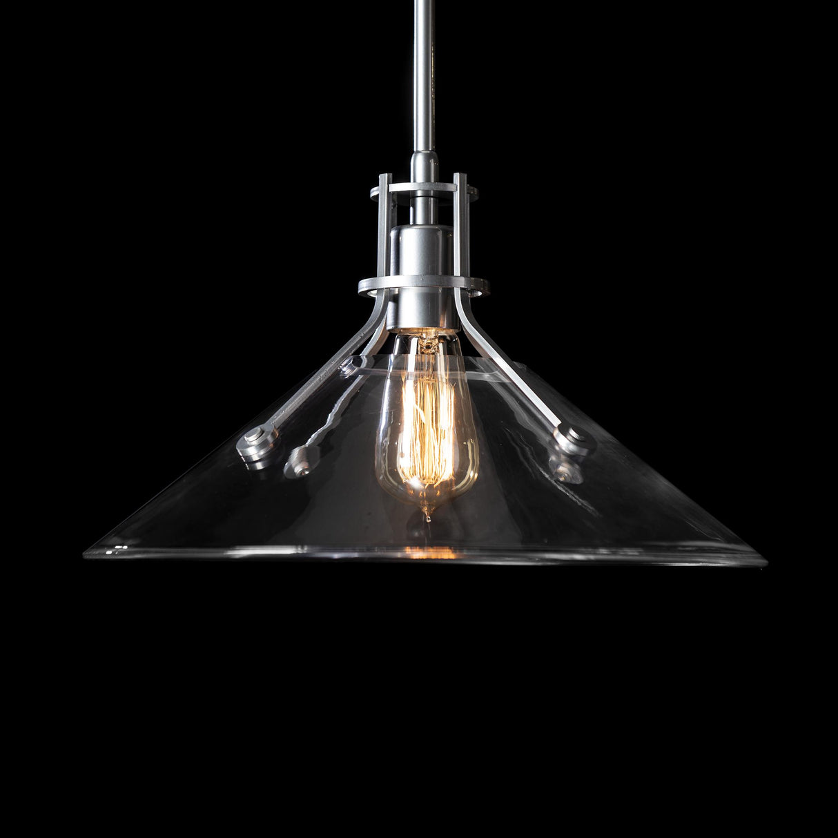 Hubbardton Forge 2022 Sterling Clear Glass (ZM) Multi Henry Medium Glass Shade Pendant