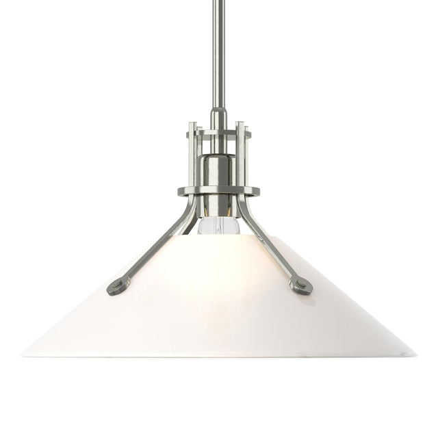 Hubbardton Forge 2022 Sterling Frosted Glass (FD) Multi Henry Medium Glass Shade Pendant