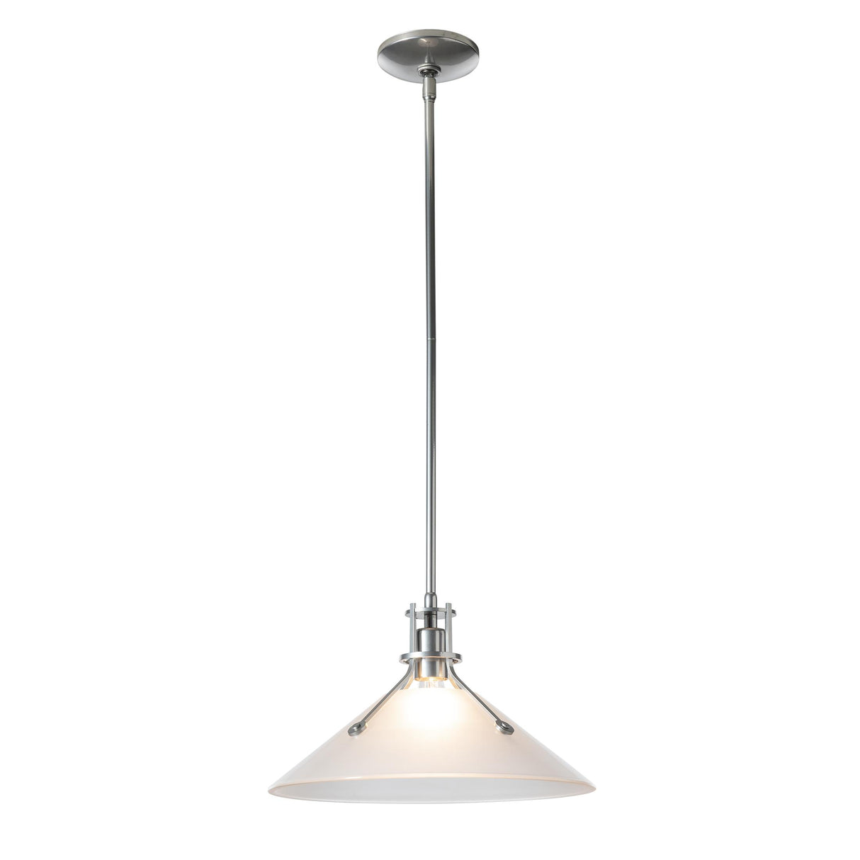 Hubbardton Forge 2022 Sterling Frosted Glass (FD) Multi Henry Medium Glass Shade Pendant