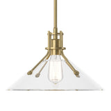 Hubbardton Forge 2022 Modern Brass Clear Glass (ZM) Multi Henry Medium Glass Shade Pendant