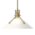 Hubbardton Forge 2022 Modern Brass Frosted Glass (FD) Multi Henry Medium Glass Shade Pendant