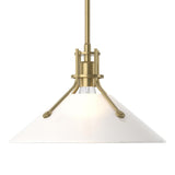 Hubbardton Forge 2022 Modern Brass Frosted Glass (FD) Multi Henry Medium Glass Shade Pendant