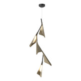 Hubbardton Forge 2020 Black Soft Gold Standard Plume 5-Light LED Pendant