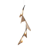 Hubbardton Forge 2020 Black Soft Gold Standard Plume 5-Light LED Pendant